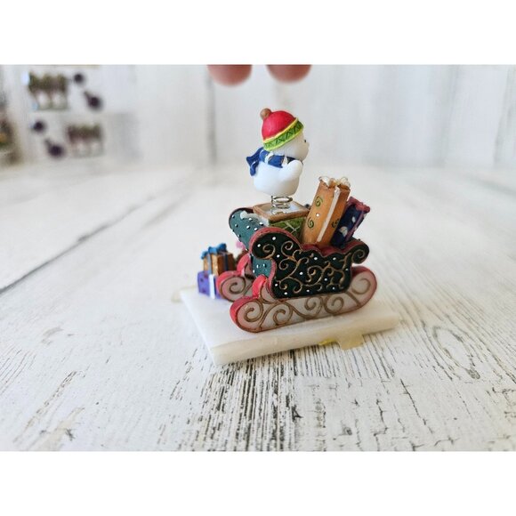 Owell? Toys sleigh snowman village accessory people bobble - Picture 5 of 9